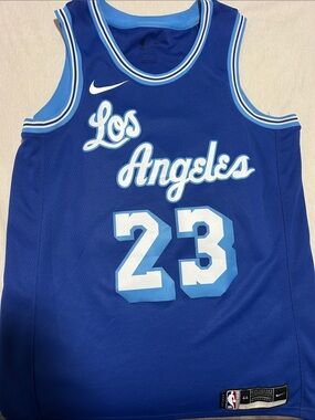 Nike Mens Los Angeles Lakers Lebron James Basketball Jersey